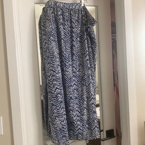Lovely Blue watercolor maxi skirt!